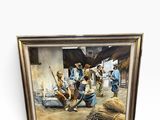 une image représentant un tableau représentant un groupe de personnes, accroché au mur