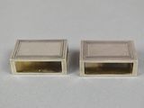 pair of silver and mother of pearl cufflinks