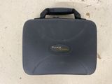 a close up of a black case with a handle on it