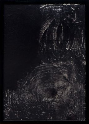 an image of a black and white drawing of a face