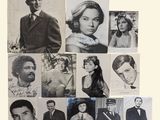 a collage of old photos of people and women