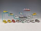 a lot of cars that are in a display case