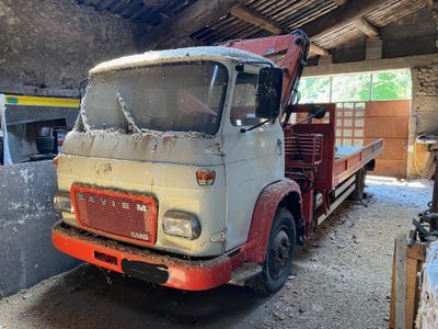 a truck that is parked inside of a building