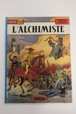 la couverture d'une bande dessinée représentant un homme à cheval