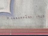 an image of a close up of a painting of a clock