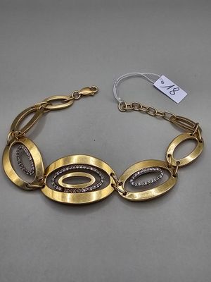 Bracelet OR et pierres (manques) de 21 cm, poids brut 14. - Photo 1