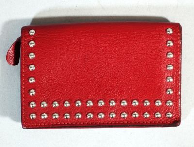 LAFFARGUE Porte-monnaie en cuir rouge