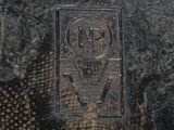 an image of a close up of a plaque on a wall