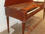 a piano that is sitting in the corner of a room