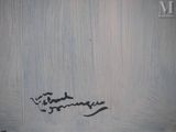 a picture of a painting on a wall with writing on it