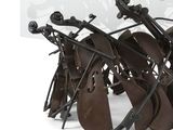 a sculpture of a group of musical instruments on display