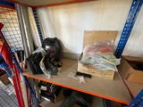 a shelf that has a bunch of items on it