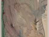 an image of a painting of a woman ' s head in a white frame