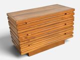 an image of a wooden chest of drawers on a white background