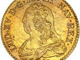 une pièce d'or représentant une femme de profil
