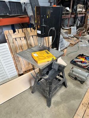a picture of a workbench with a book on top of it