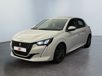 a white car is parked in a white room with a black floor