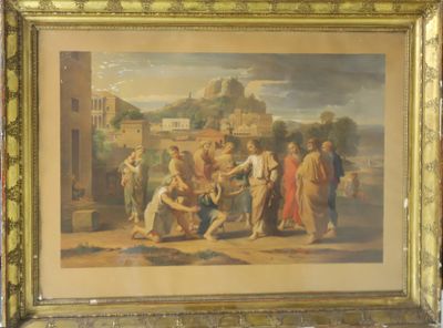 une photo d'un tableau représentant un groupe de personnes dans la rue
