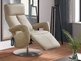 a reclining chair with a remote control in a living room
