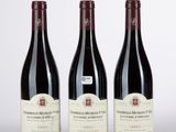 trois bouteilles de vin sont alignées sur une surface blanche