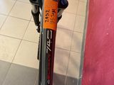 a close up of a bike with a sticker on it