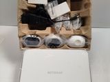 a box with a laptop and other electronics inside of it