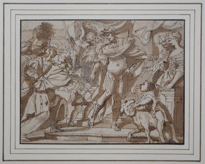 École génoise, XVIIe siècle La continence de Scipion, verso … - Photo 1