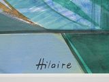 a picture of a painting of a boat in the water