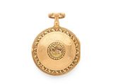an image of a gold pocket watch on a white background