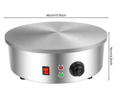 plaque de cuisson électrique en acier inoxydable avec minuterie