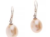 une paire de boucles d'oreilles en perles sur fond blanc