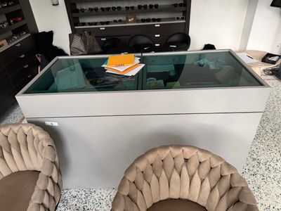 1 agencement en stratifié façon wengé et gris (Ref. 1), comp…