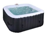 an inflatable hot tub is shown on a white background