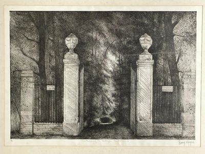 Ecole flamande du XXe siècle. "Kasteeldreef te Vertrijk (Bou…