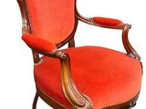 an image of a red chair on a white background