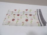 a napkin with a flower pattern on it