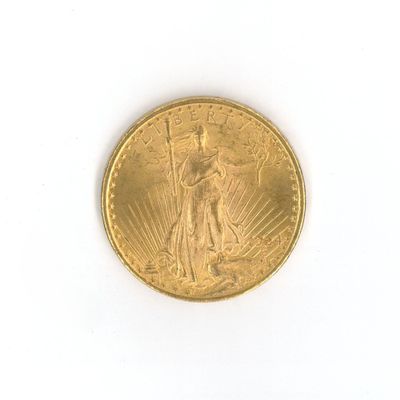 an image of a gold coin on a white surface