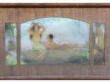 a picture of a painting of a woman and a child
