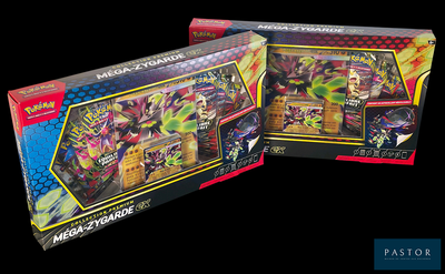 deux boîtes de cartes à collectionner Pokémon sur fond noir