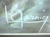 a picture of a chalk drawing on a window sill