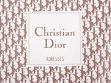 christian dior addresses book with brown and white pattern