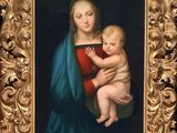 une image d'une peinture représentant une femme tenant un bébé