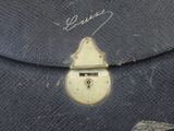 a close up of a suitcase with a name on it