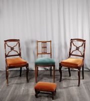 Paire de chaises en acajou le dossier à croisillon, Epoque L…
