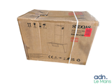 a cardboard box that has a toilet in it
