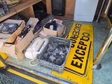 a yellow truck with a lot of tools inside of it