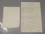 a piece of paper on the table with a piece of paper on it