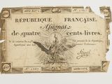 an old french bank note with a picture of a bird on it