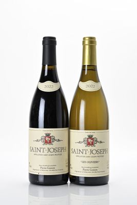 deux bouteilles de vin posées l'une à côté de l'autre sur une surface blanche
