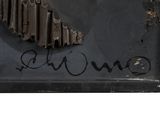 a picture of a piece of metal with writing on it